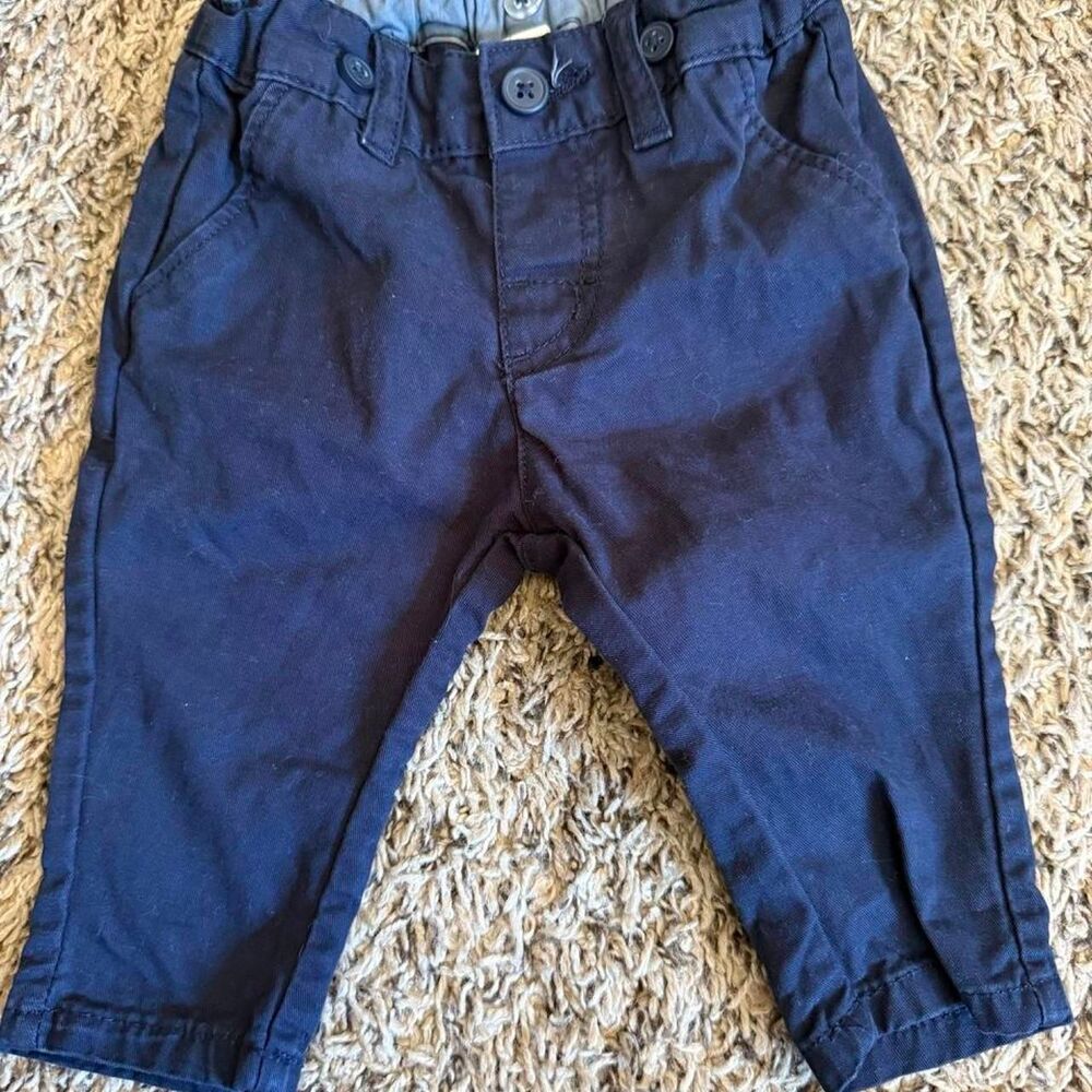 H-m Men's Black and Navy Trousers